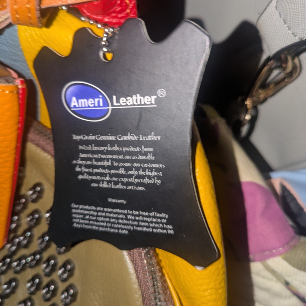 Multicolor Patchwork Backpack - image 8